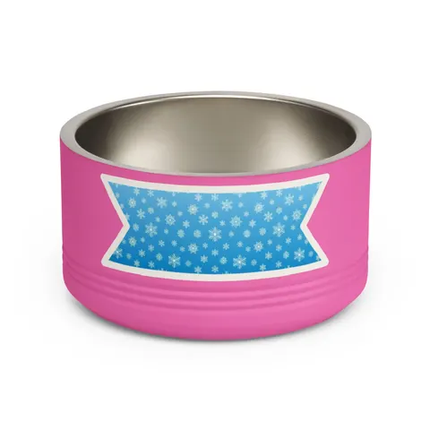 Holiday Snowflake All-Over Pet Bowl — front view