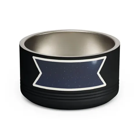 Holiday Starry Winter Night Pet Bowl — front view