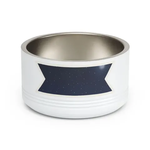 Holiday Starry Winter Night Pet Bowl — front view