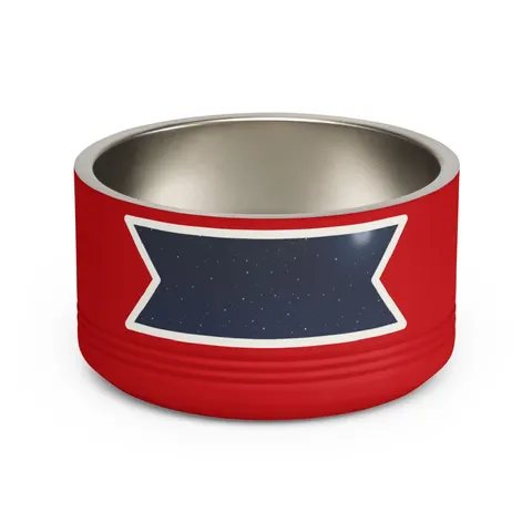 Holiday Starry Winter Night Pet Bowl — front view
