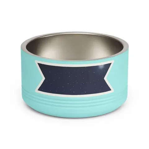 Holiday Starry Winter Night Pet Bowl — front view