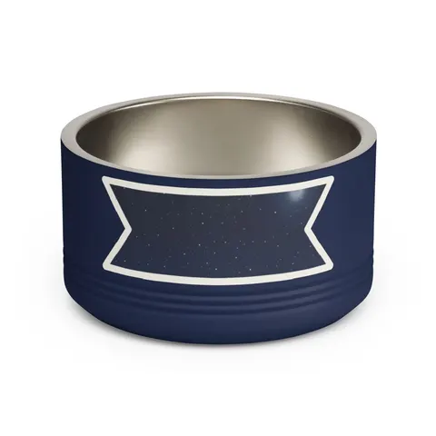 Holiday Starry Winter Night Pet Bowl — front view
