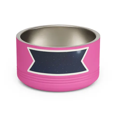 Holiday Starry Winter Night Pet Bowl — front view