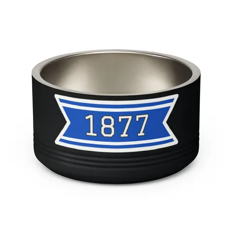 Jackson State 1877 Blue & White Split Pet Bowl — back view