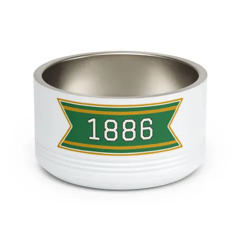 Kentucky State 1886 Green & Gold Pet Bowl — front view