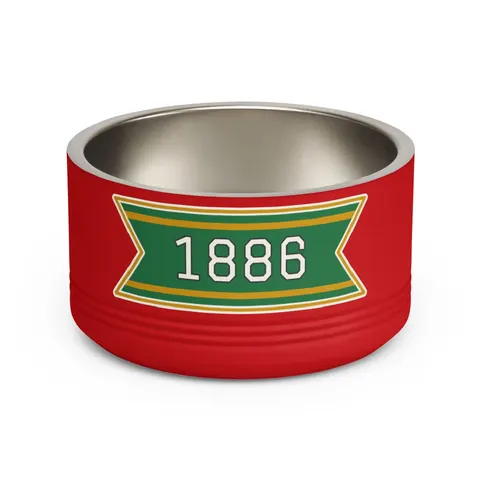 Kentucky State 1886 Green & Gold Pet Bowl — front view