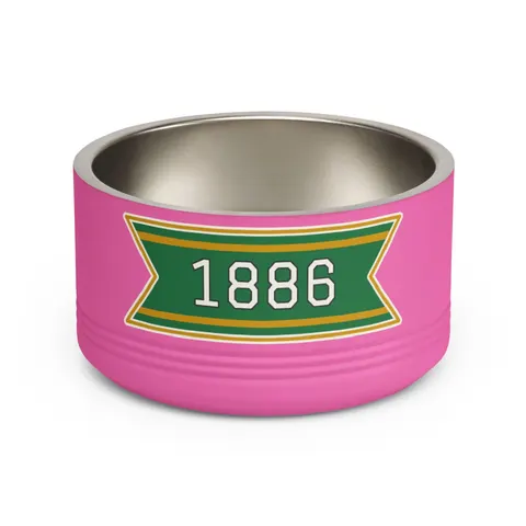 Kentucky State 1886 Green & Gold Pet Bowl — front view