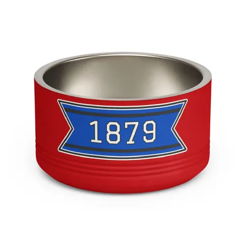 Livingstone 1879 Blue & Black Pet Bowl — front view