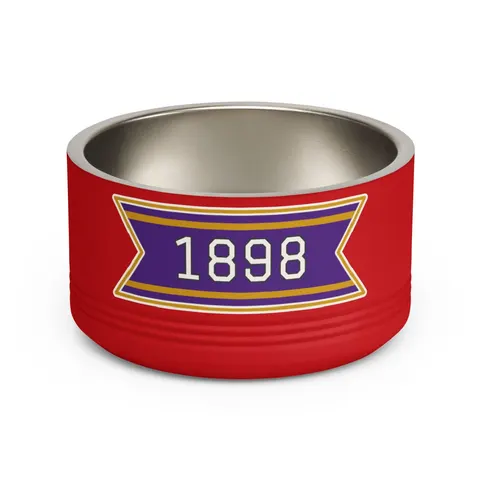 Miles 1898 Purple & Gold Pet Bowl — front view
