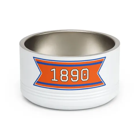 Savannah State 1890 Orange & Blue Pet Bowl — front view