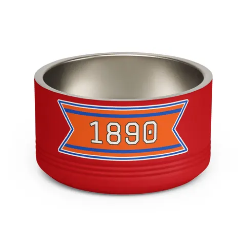 Savannah State 1890 Orange & Blue Pet Bowl — front view