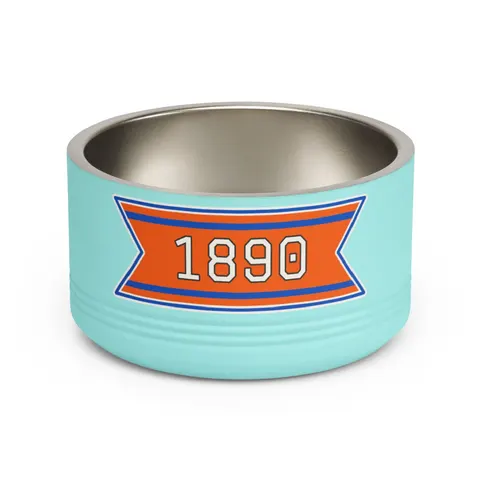 Savannah State 1890 Orange & Blue Pet Bowl — front view