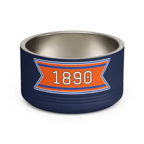 Savannah State 1890 Orange & Blue Pet Bowl — front view