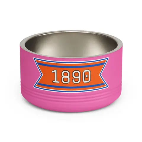 Savannah State 1890 Orange & Blue Pet Bowl — front view