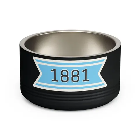 Spelman 1881 Sky Blue Elegance Pet Bowl — front view
