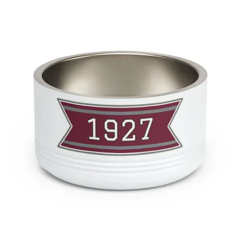 Texas Southern 1927 Maroon & Grey Pet Bowl — front view