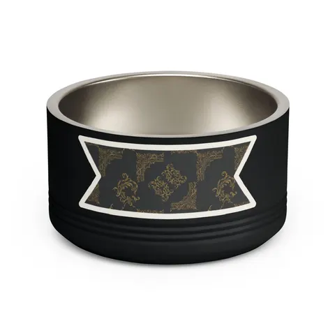 Trap Renaissance Gold Frame Pet Bowl — front view