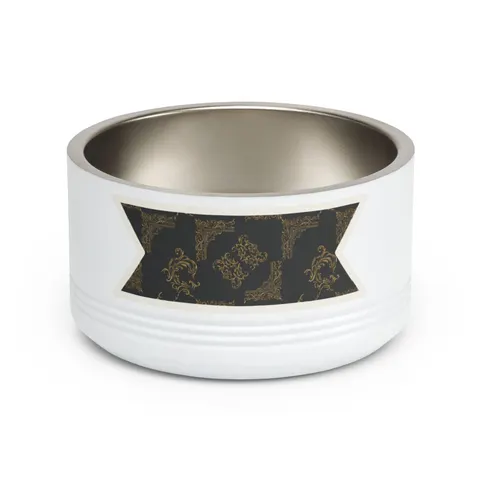 Trap Renaissance Gold Frame Pet Bowl — front view