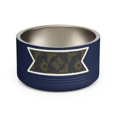 Trap Renaissance Gold Frame Pet Bowl — front view