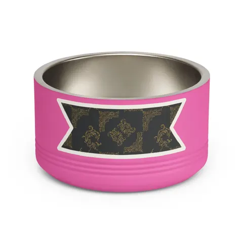 Trap Renaissance Gold Frame Pet Bowl — front view