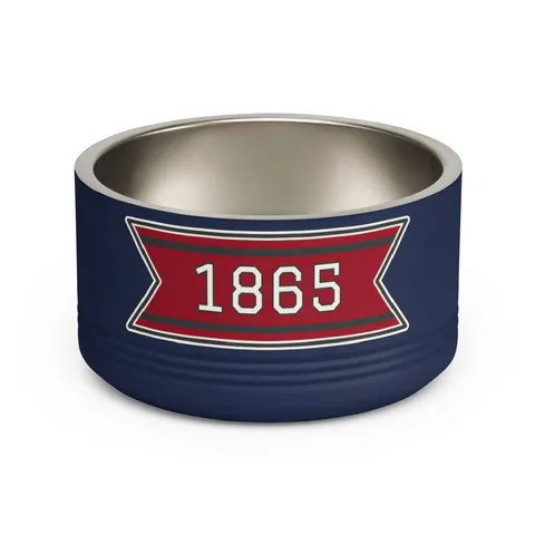 Virginia Union 1865 Crimson & Black Pet Bowl — front view