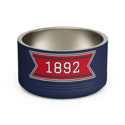 Winston-Salem State 1892 Red & Black Pet Bowl — front view
