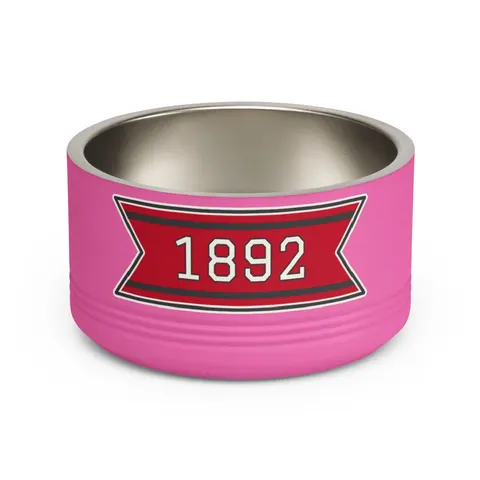 Winston-Salem State 1892 Red & Black Pet Bowl — front view