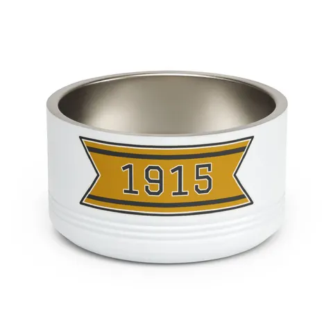 Xavier 1915 Gold & Black Pet Bowl — front view