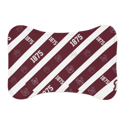 Alabama A&M 1875 Maroon & White Pet Feeding Mats — other view