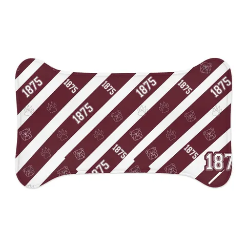 Alabama A&M 1875 Maroon & White Pet Feeding Mats — other view