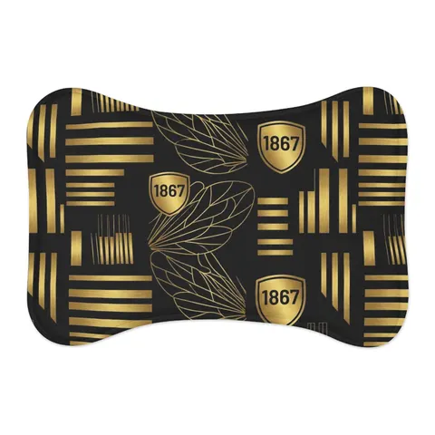Alabama State 1867 Black & Gold Pet Feeding Mats — other view