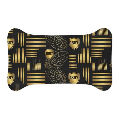 Alabama State 1867 Black & Gold Pet Feeding Mats — other view