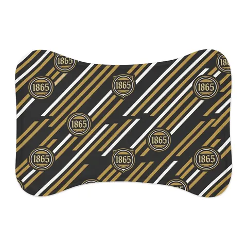 Bowie State 1865 Black & Gold Panel Pet Feeding Mats — other view