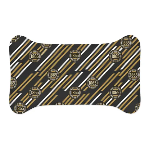 Bowie State 1865 Black & Gold Panel Pet Feeding Mats — other view
