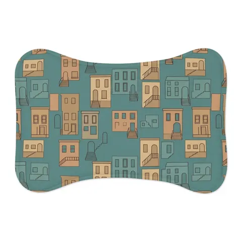 Baltimore Rowhouse Stoops Pet Feeding Mats — other view