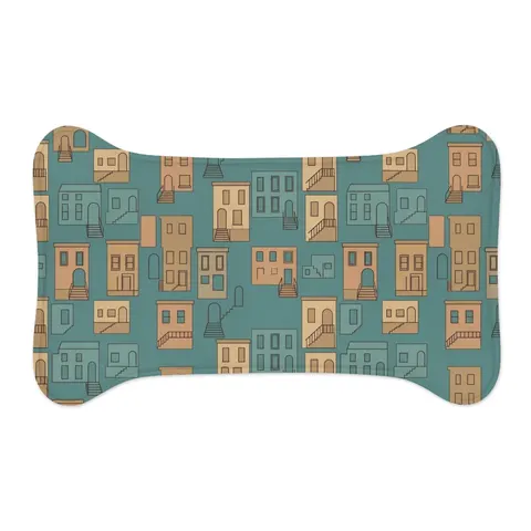 Baltimore Rowhouse Stoops Pet Feeding Mats — other view