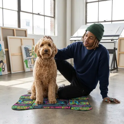 The Bronx Graffiti Train Panels Pet Feeding Mats