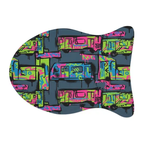 The Bronx Graffiti Train Panels Pet Feeding Mats — other view