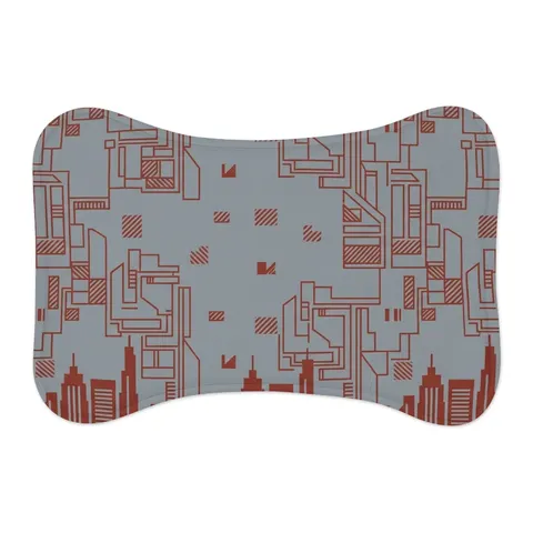 Chicago South Side Blocks Pet Feeding Mats — other view