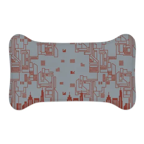 Chicago South Side Blocks Pet Feeding Mats — other view