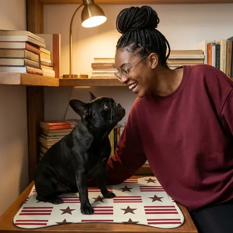 DC Chocolate City Flag Stars Pet Feeding Mats
