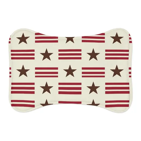 DC Chocolate City Flag Stars Pet Feeding Mats — other view