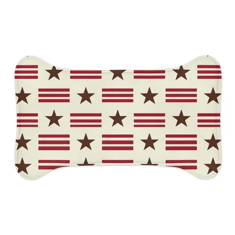 DC Chocolate City Flag Stars Pet Feeding Mats — other view