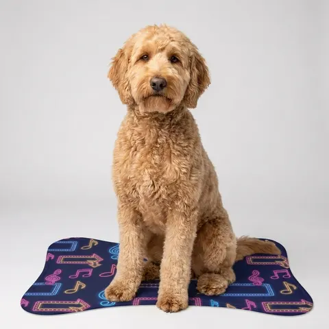 Detroit Motown Neon Pet Feeding Mats