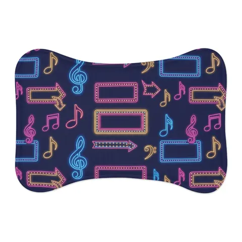 Detroit Motown Neon Pet Feeding Mats — other view