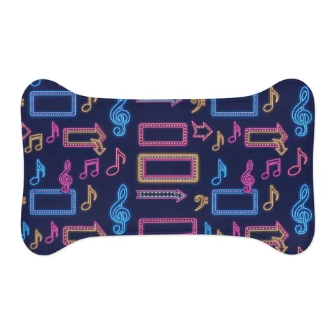 Detroit Motown Neon Pet Feeding Mats — other view