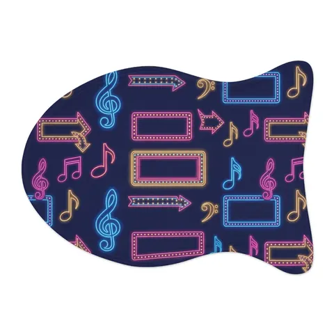 Detroit Motown Neon Pet Feeding Mats — other view