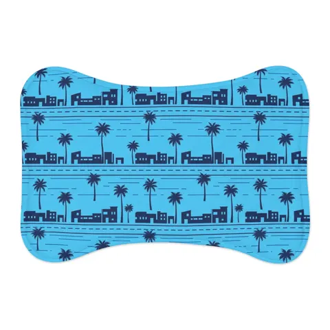 Crenshaw Blue Boulevard Pet Feeding Mats — other view