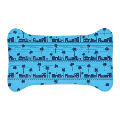 Crenshaw Blue Boulevard Pet Feeding Mats — other view