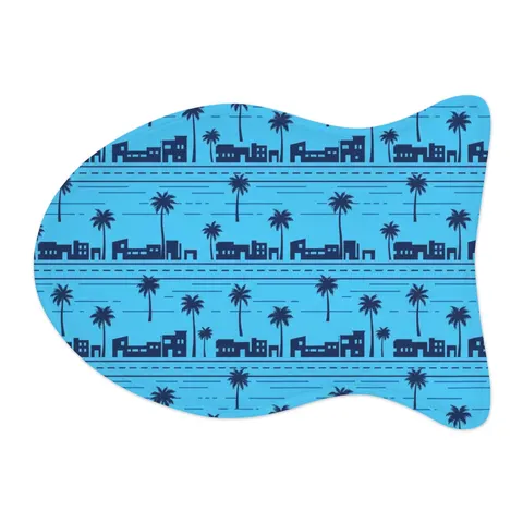 Crenshaw Blue Boulevard Pet Feeding Mats — other view